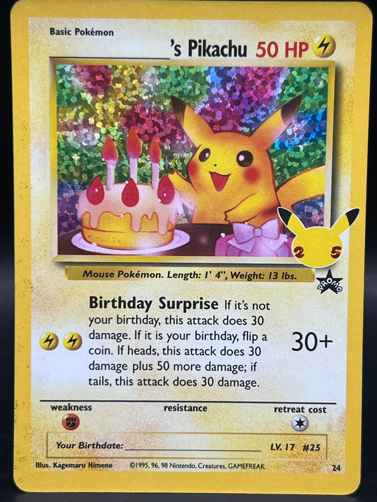 Pokémon - Birthday Pikachu Celebrations