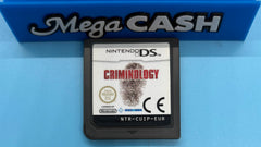 CRIMINOLOGY  - NINTENDO DS GAME CARTRIDGE - LOOSE NO CASE OR BOOKLET