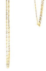 18ct Yellow Gold Two-Tone Intricate Fancy Link Chain
