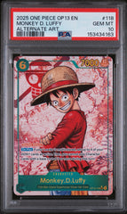 One Piece - PSA 10 Monkey. D. Luffy OP13-118