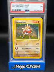 PSA 7 Hitmonchan Holo 7/102 Base set Unlimited