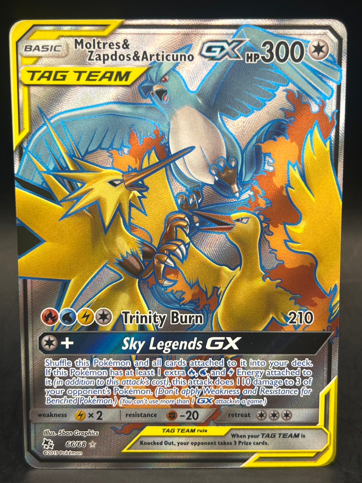 Moltres & Zapdos & Articuno GX 66/68 Hidden Fates