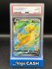 Dragonite V F/A - Pokemon Go - PSA GEM MT 10