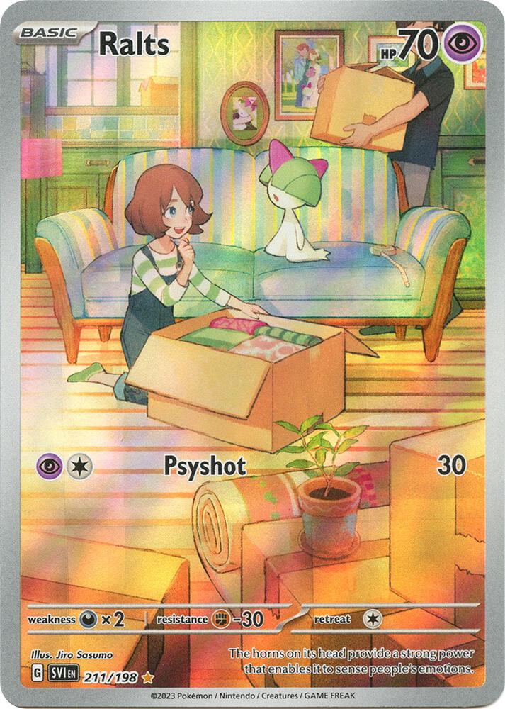 Pokémon 211/198 Ralts (Illustration Rare), Scarlet & Violet Base Set