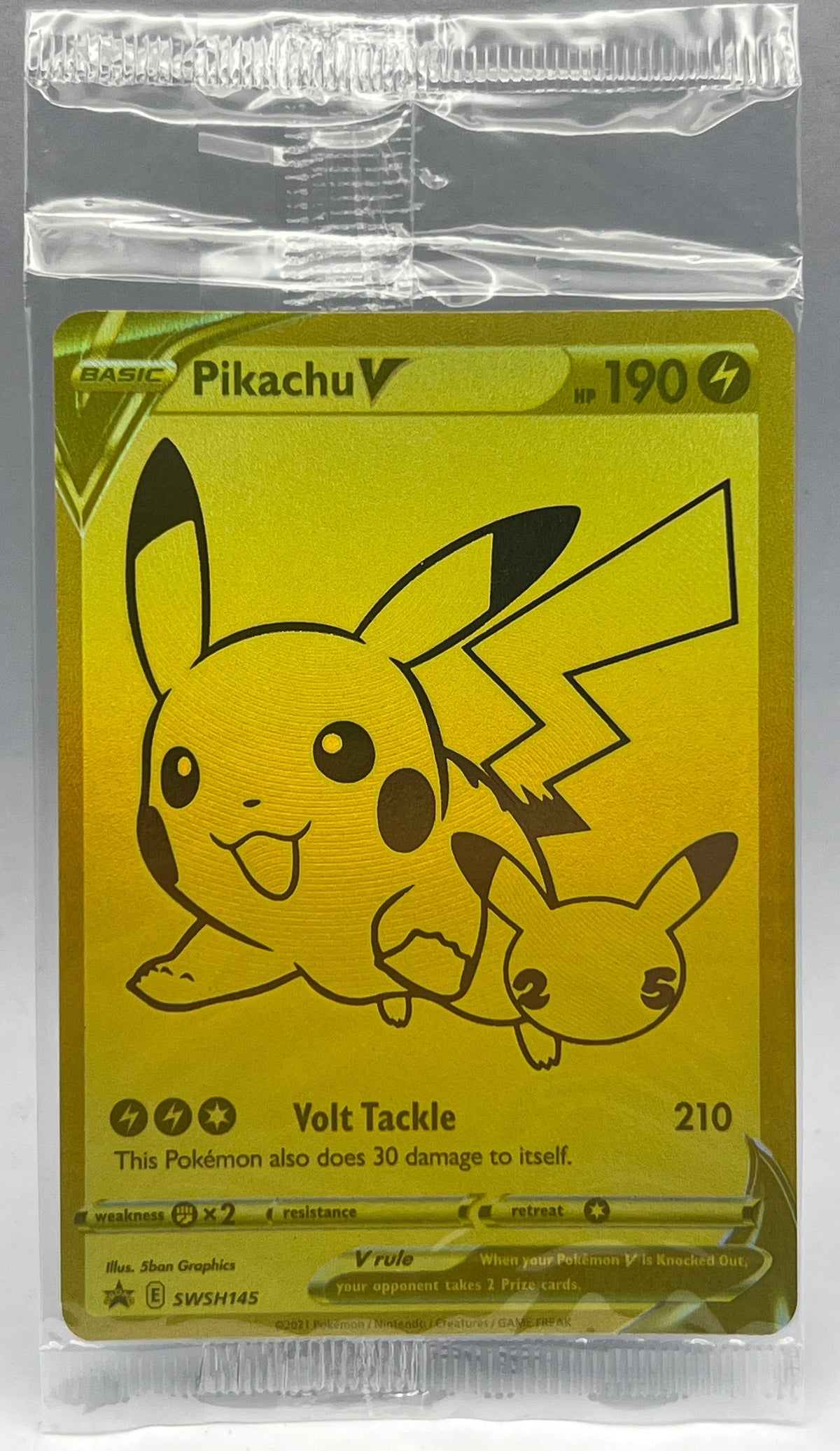 Pokémon - Pikachu V SWSH145 Celebration UPC Promo Sealed
