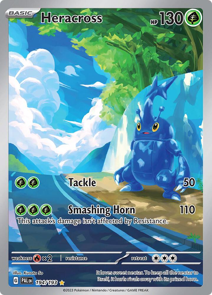 Pokémon 194/193 Heracross (Illustration Rare), Paldea Evolved