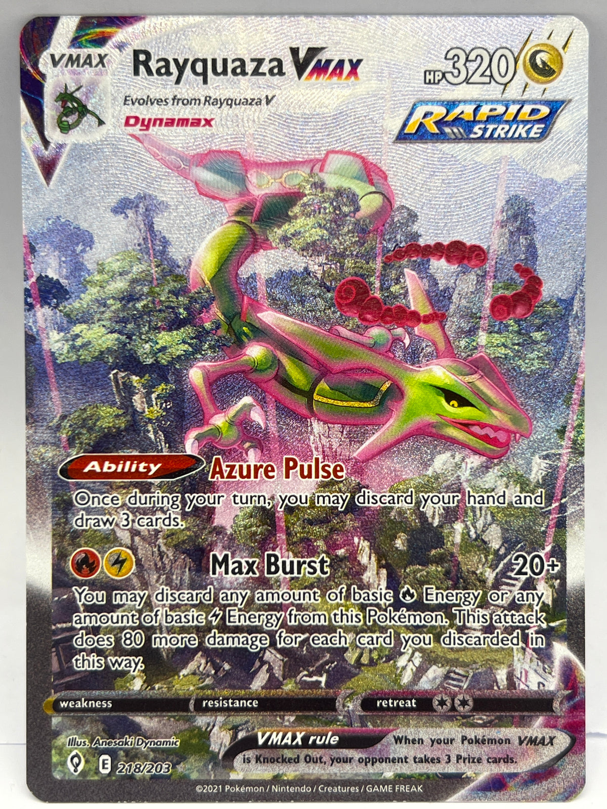 Rayquaza Vmax 218/203 Evolving Skies