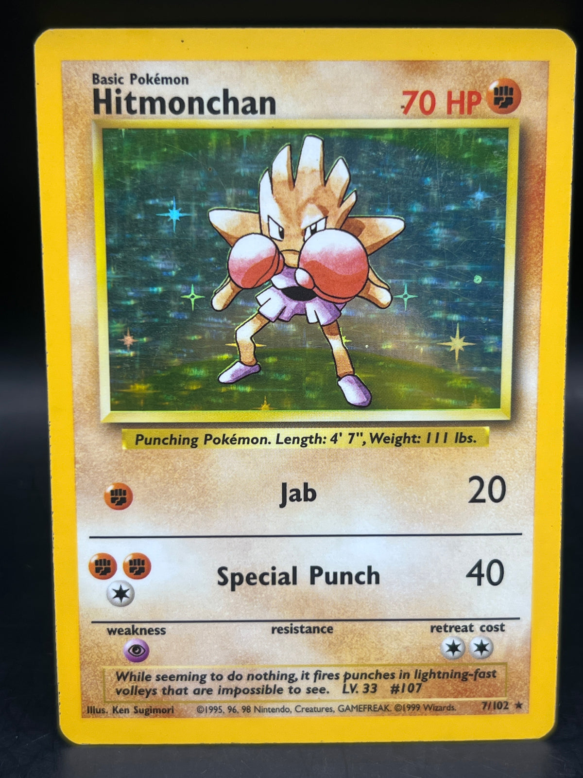 Hitmonchan 7/102 Base Set Unlimited
