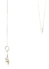 Silver 925 Multi-Color Stone Turtle Charm Necklace