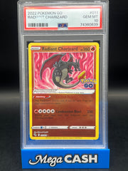 PSA 10 Radiant Charizard 011/078 POKEMON GO