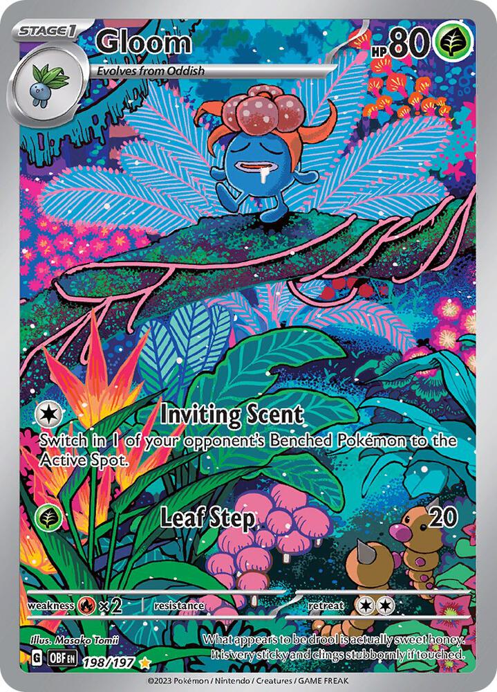 Pokémon 198/197 Gloom (Illustration Rare), Obsidian Flames