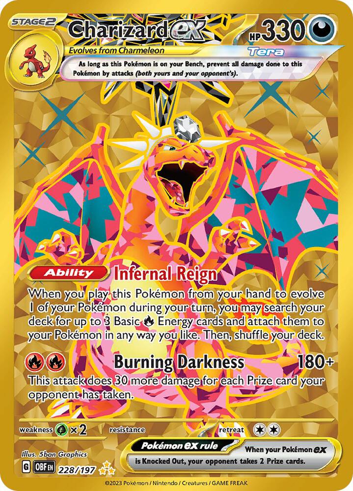 Pokémon 228/197 Charizard ex (Hyper Rare), Obsidian Flames