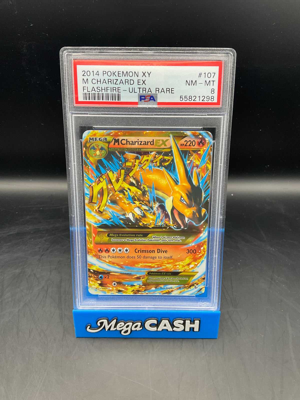 PSA 8 M CHARIZARD 107/106 FLASHFIRE