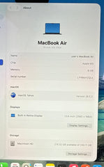 APPLE - MacBook Air - 13” 2024 Model - 8/256GB - A3113