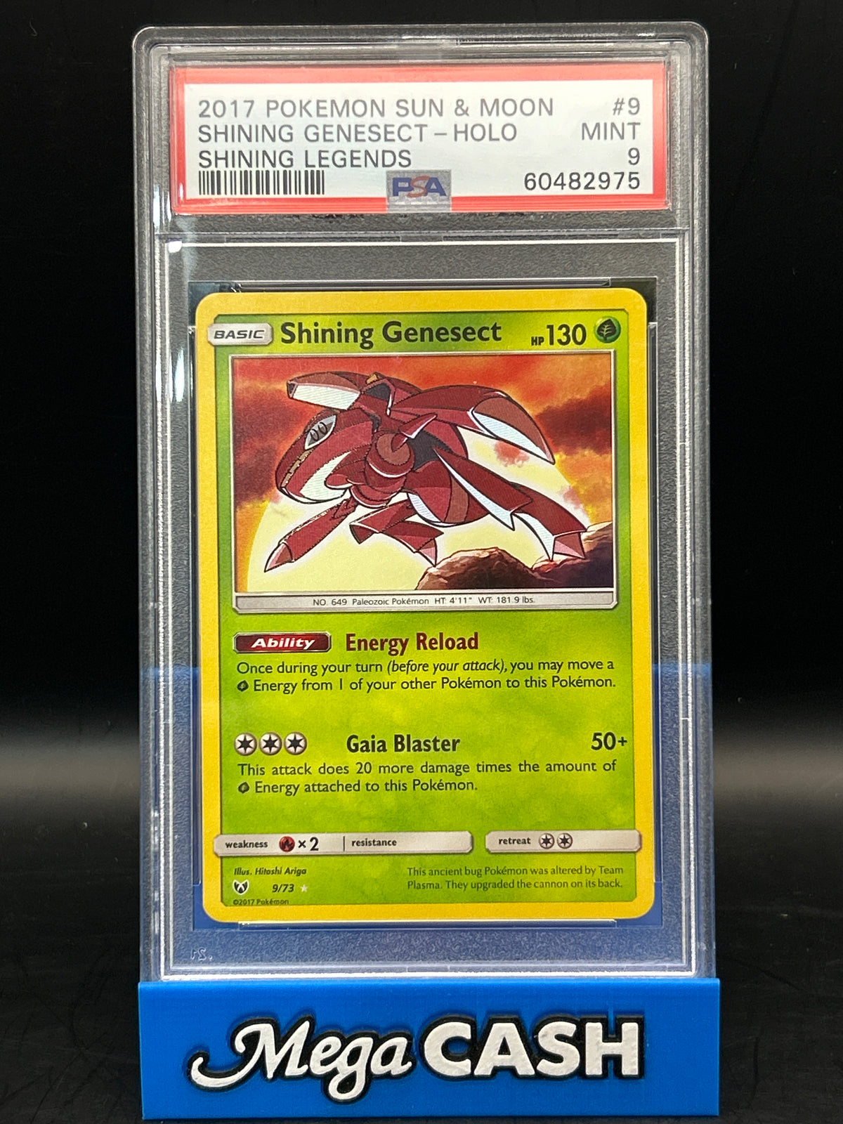 PSA 9 - 2017 Shining Genesect Shining Legends Holo 9/73