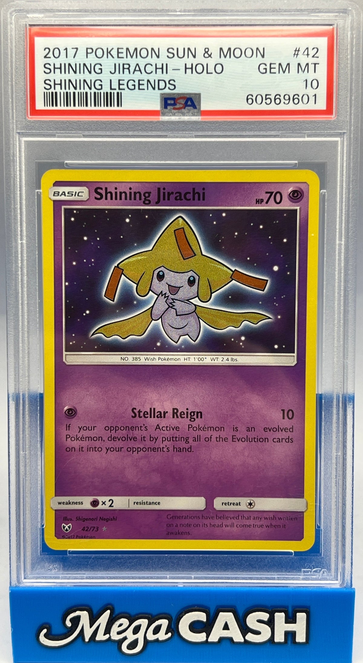 Pokémon - PSA 10 Shining Jirachi 42/73 Shining Legends