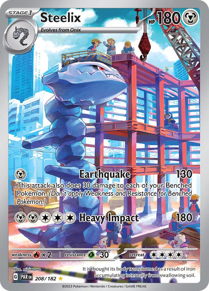 Pokémon 208/182 Steelix (Illustration Rare), Paradox Rift