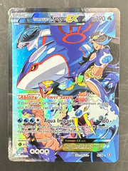Team Aqua’s Kyogre EX - Double Crisis (Binder marks across face of card)