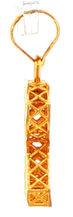 22ct Yellow Gold Letter R Initial Pendant with Lattice Design