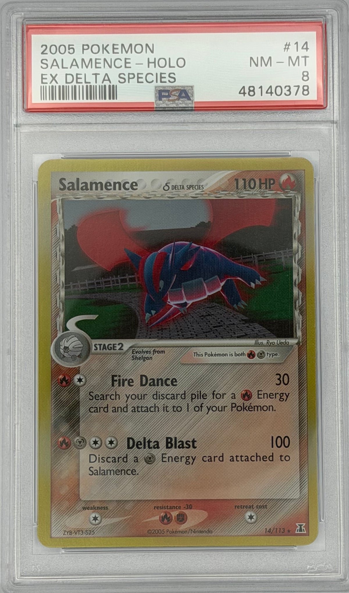 Pokemon PSA 8 Salamence 14/113 Ex Delta Species Holo