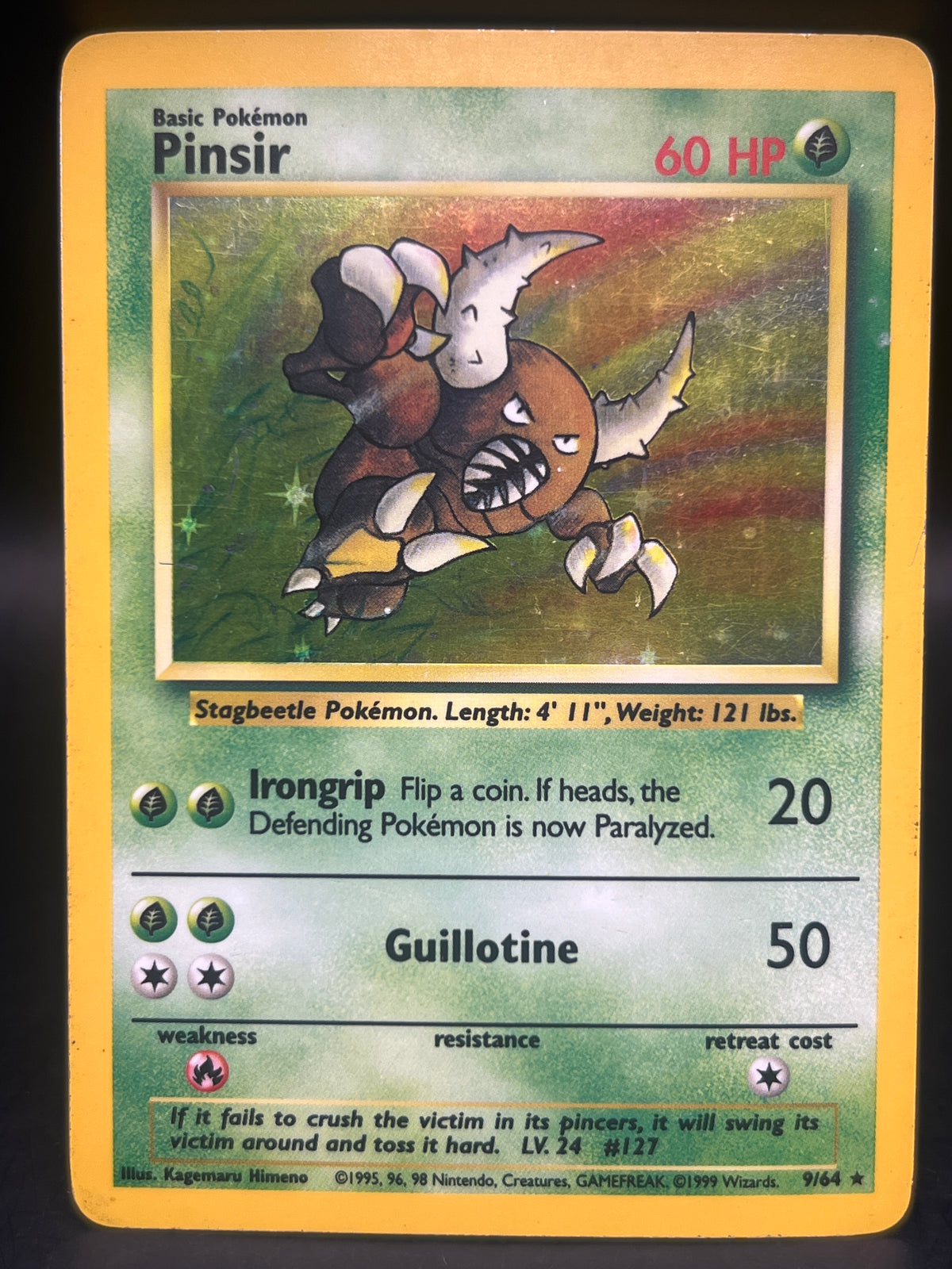 Pinsir 9/64 Holo No Symbol Error Jungle