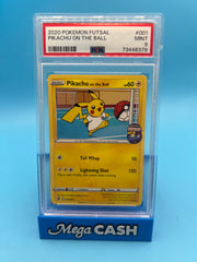 PSA 9 PIKACHU ON THE BALL