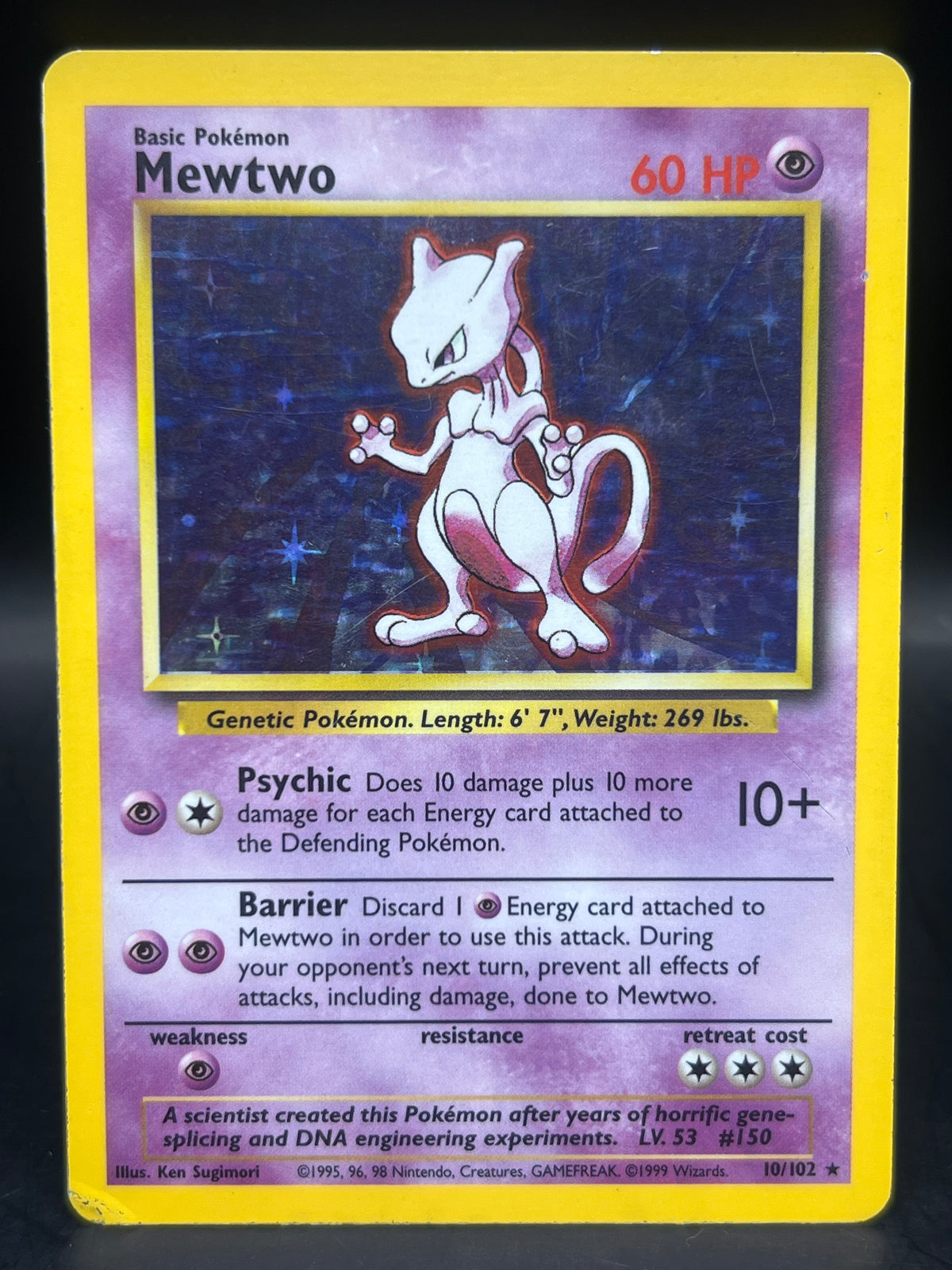 Mewtwo Holo 10/102 Base Set Unlimited