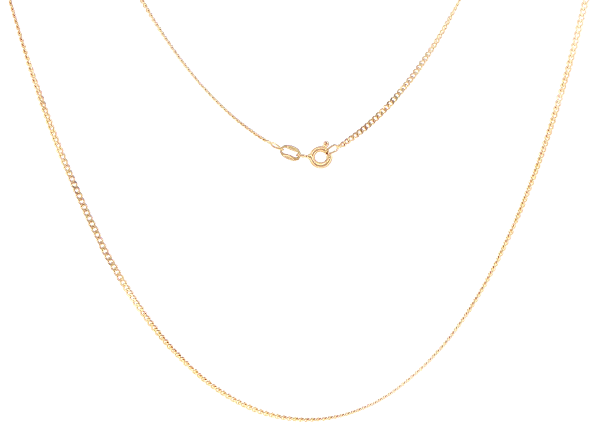 9ct Yellow Gold Classic Fine Link Chain Necklace