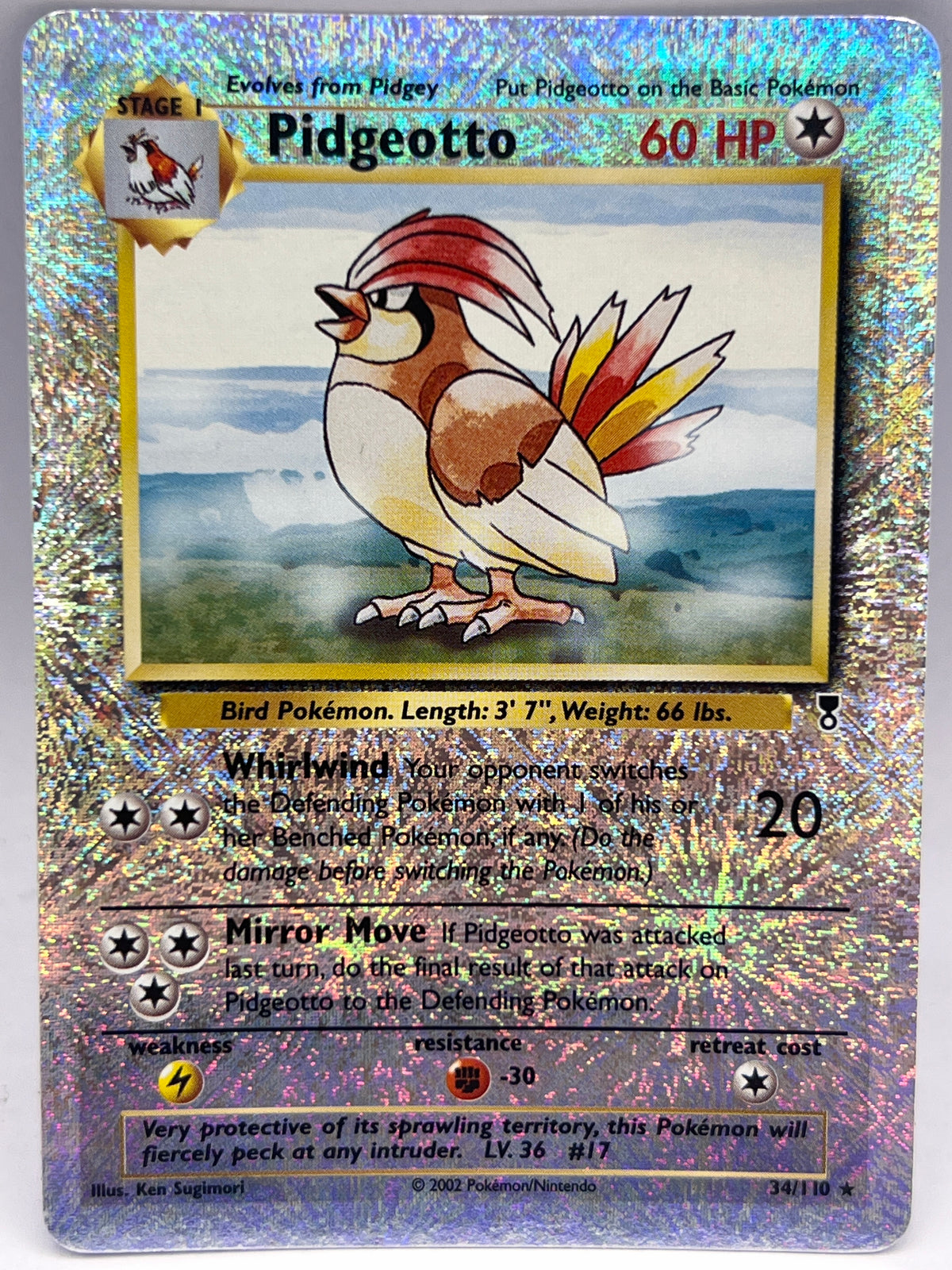 Pokémon - Pidgeotto 34/110 Rev Holo Legendary Collection