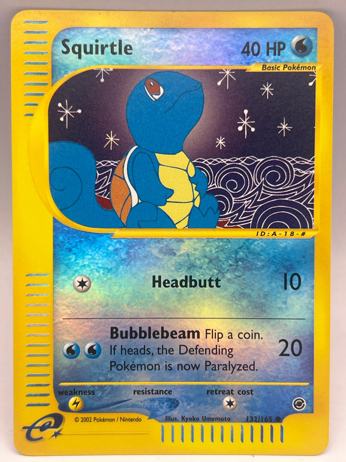Pokémon - Squirtle 132/165 Rev Holo  Expedition