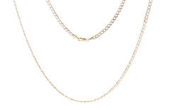 9ct Yellow Gold Illusion Curb Chain Necklace