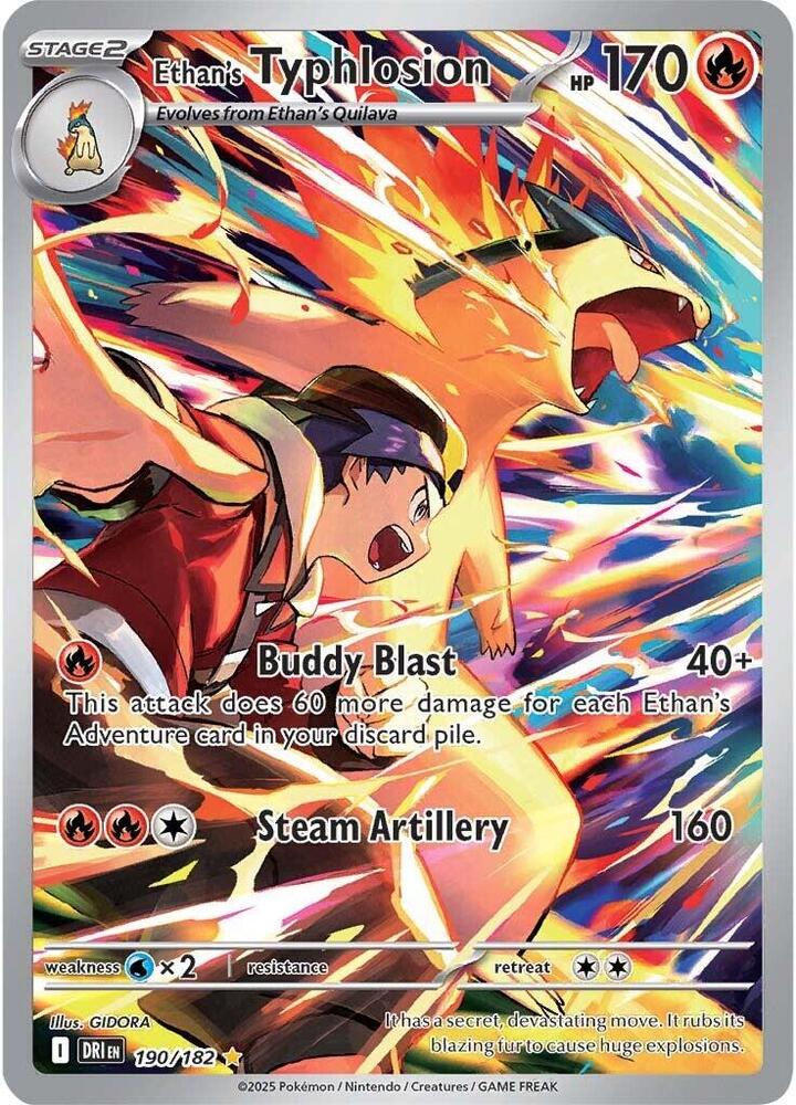 Pokémon 190/182 Ethan's Typhlosion (Illustration Rare), Destined Rivals