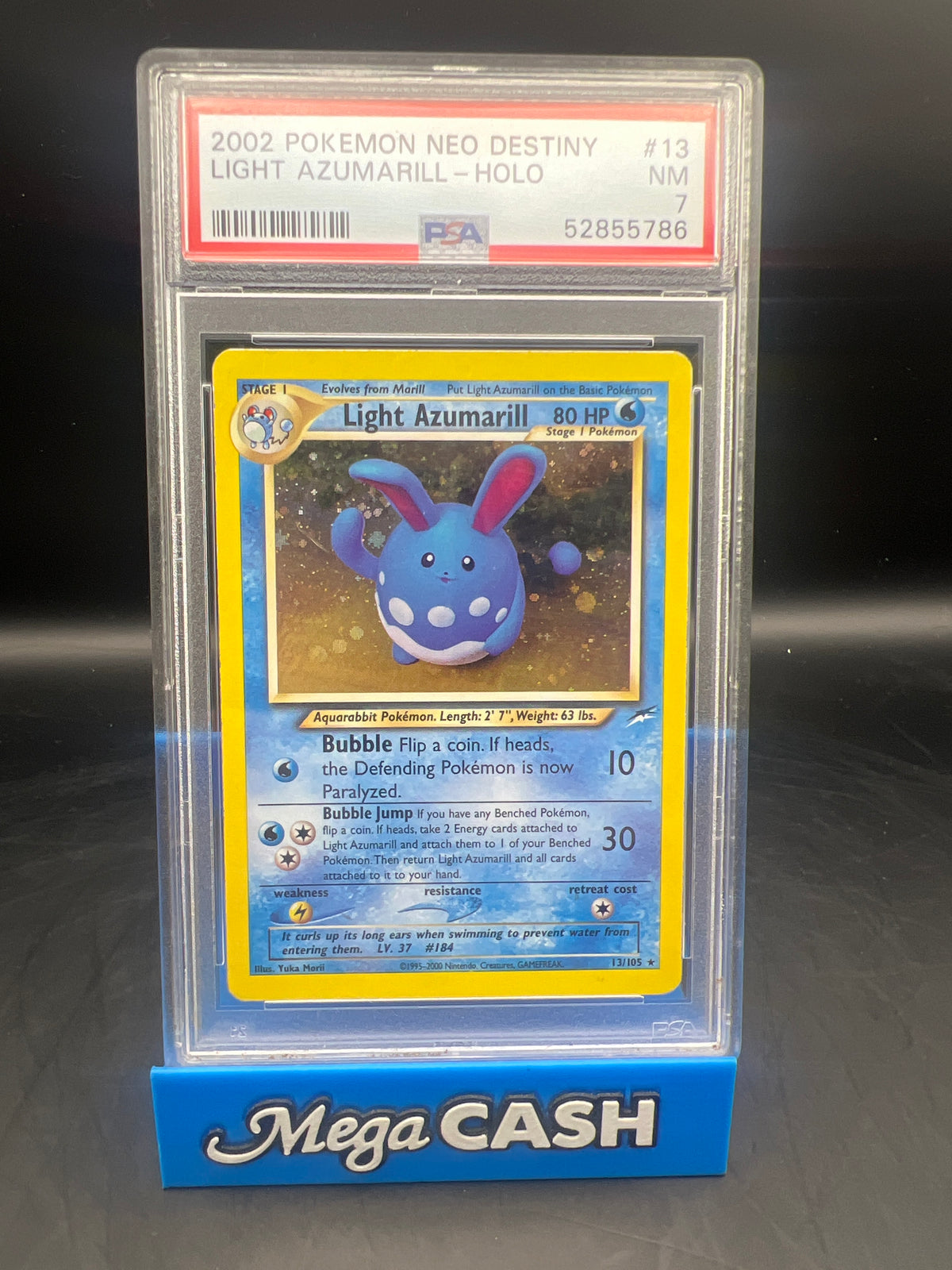 PSA 7 LIGHT AZUMARILL HOLO 13/105