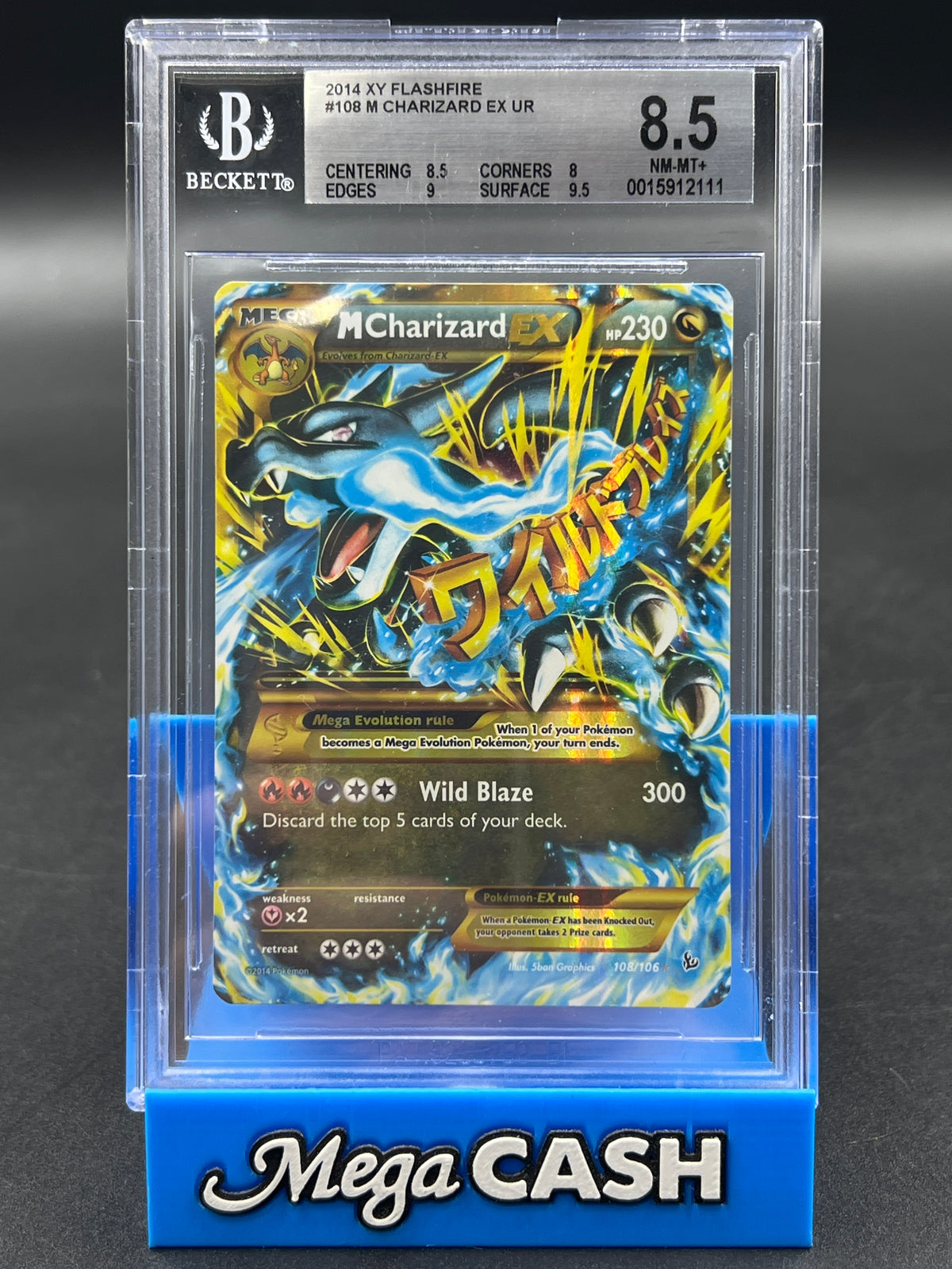BGS 8.5 M Charizard EX 108/106 XY Flashfire