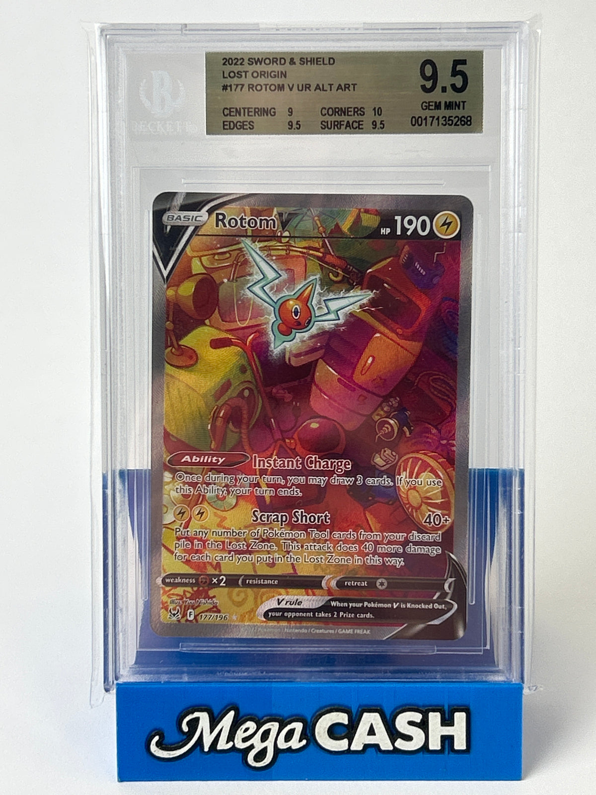 Pokemon Rotom V Lost Origin - Beckett 9.5