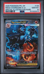 Pokemon - PSA 10 Mega Charizard X EX 125/094 Phantasmal Flames Mega Evolution