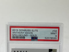 2019 Donruss Elite Anthony Elite Spellbound Gold #32 “V” - PSA 9