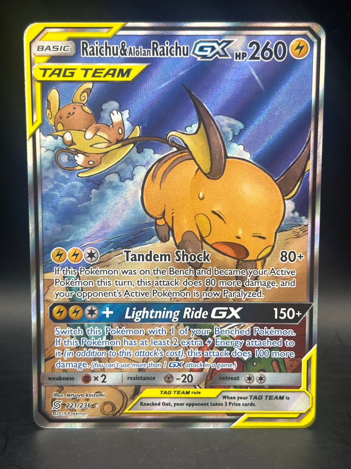 Raichu & Alolan Raichu GX Alt Art - Unified Minds