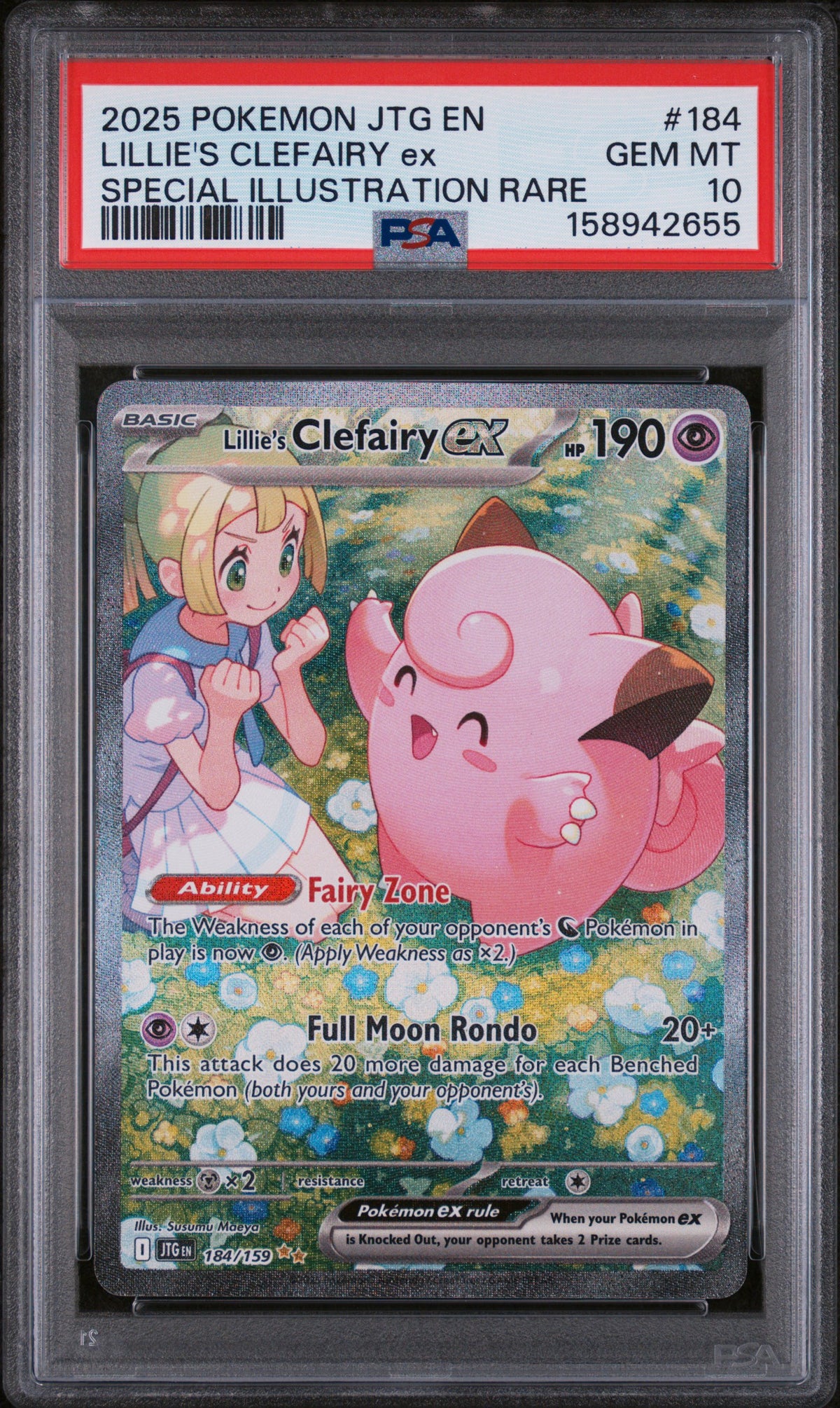 Pokémon - PSA 10 Lillie’s Clefairy Ex 184/159