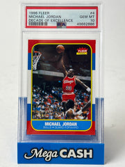 1996 Fleer Michael Jordan Decade Of Excellence #4 - PSA 10