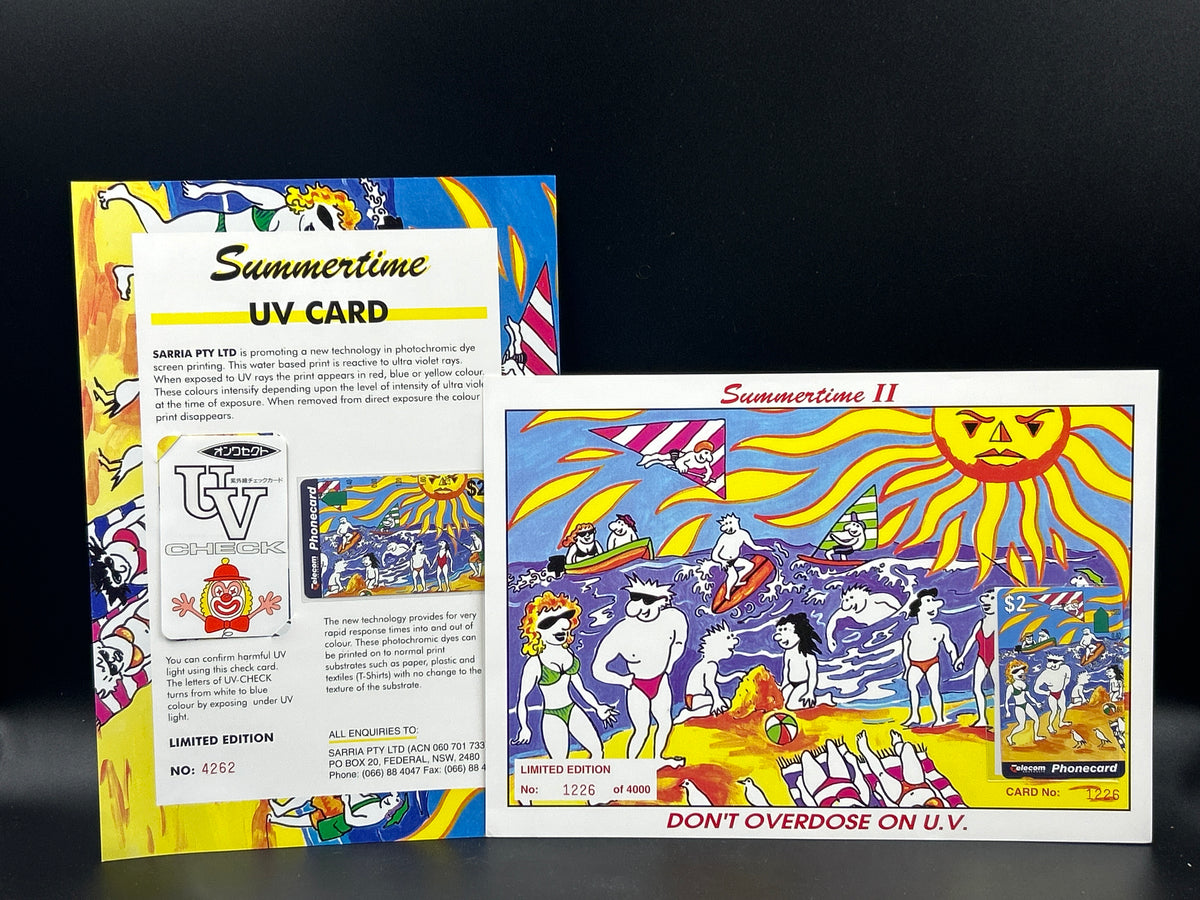 Telecom Summertime Limited Edition $2 Phonecards Pair