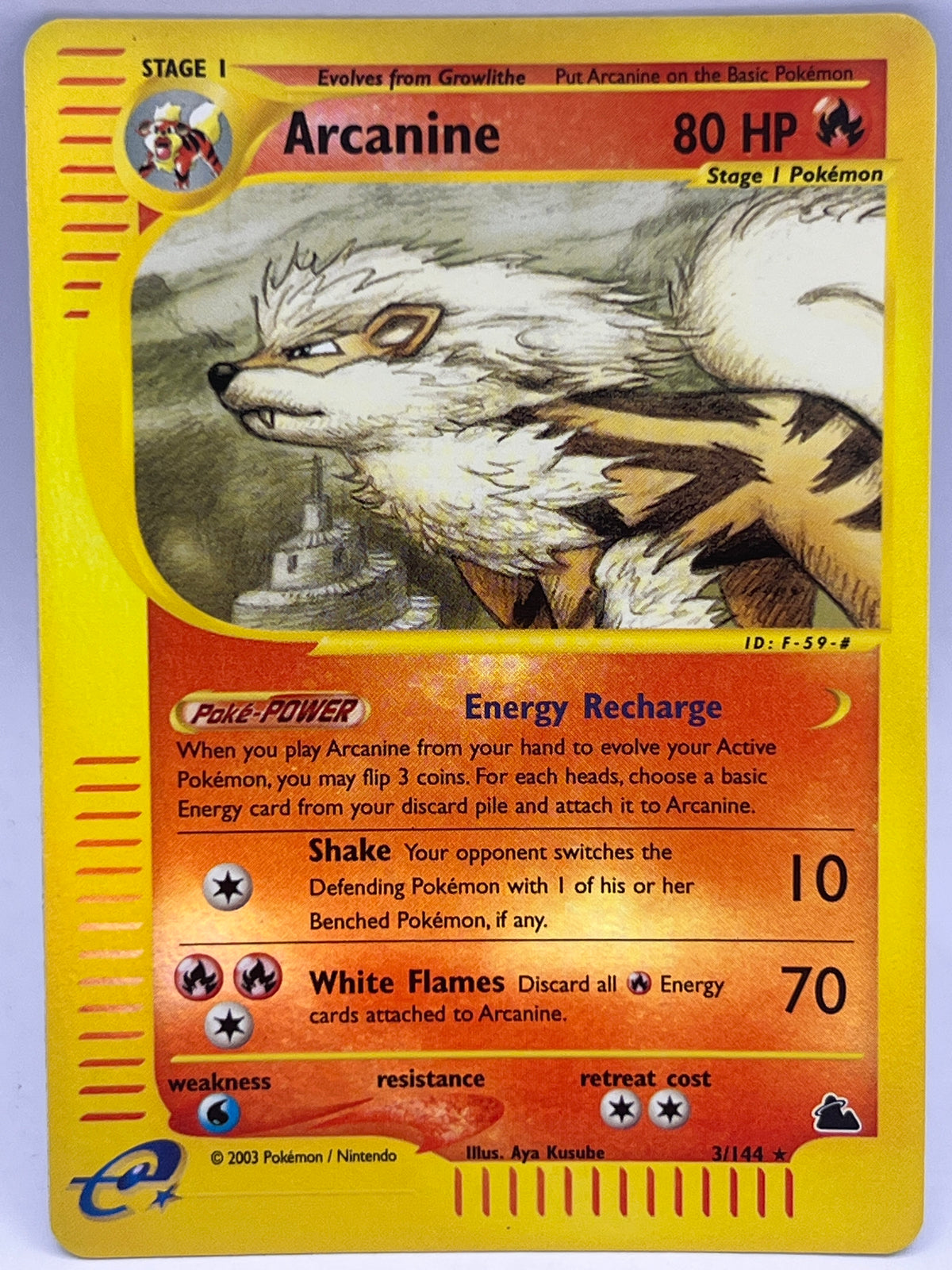 Pokémon - Arcanine 3/144 Rev Holo Skyridge