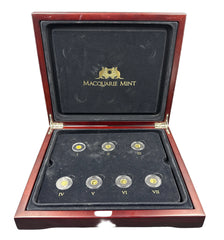 Macquarie Mint - 7 Coins - Smallest Gold Coins of the World Collection