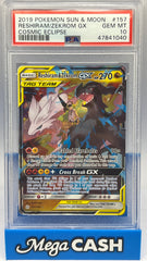 Pokémon - PSA 10 Reshiram & Zekrom GX 157/236