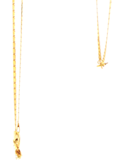14ct Yellow Gold Diamond Butterfly Motif Chain Necklace