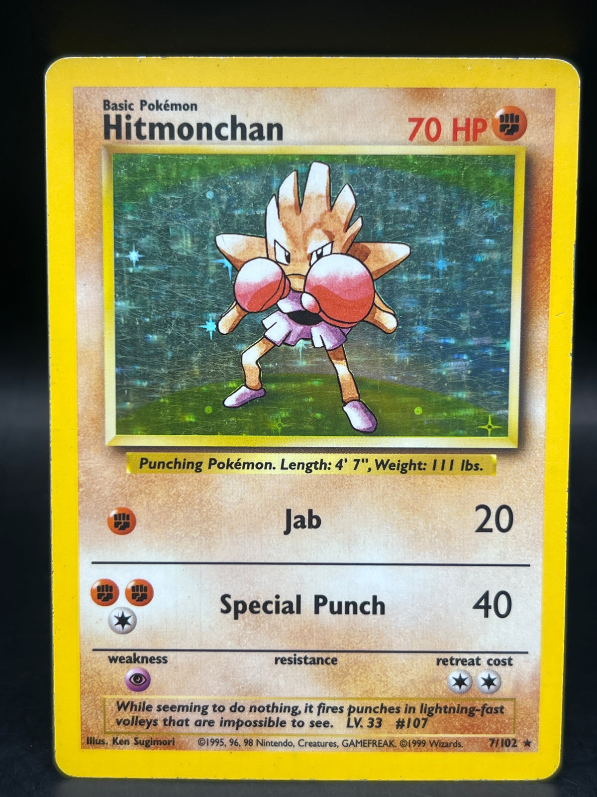 Hitmonchan 7/102 Base Set Unlimited