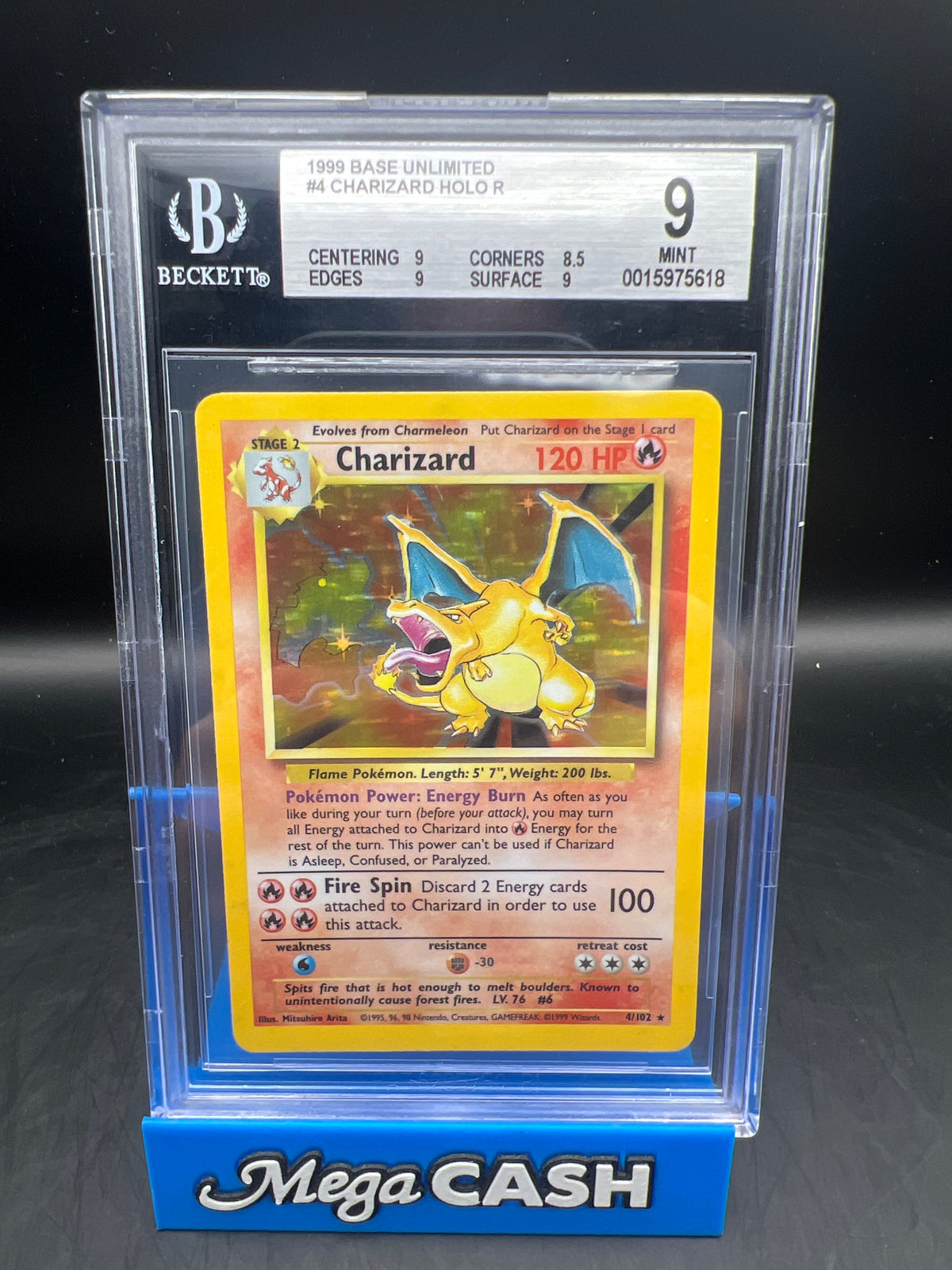 BGS 9 CHARIZARD HOLO 4/102