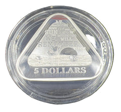 2014 $5 Silver Proof Triangular Coin -Lest We Forget Remembrance Coin