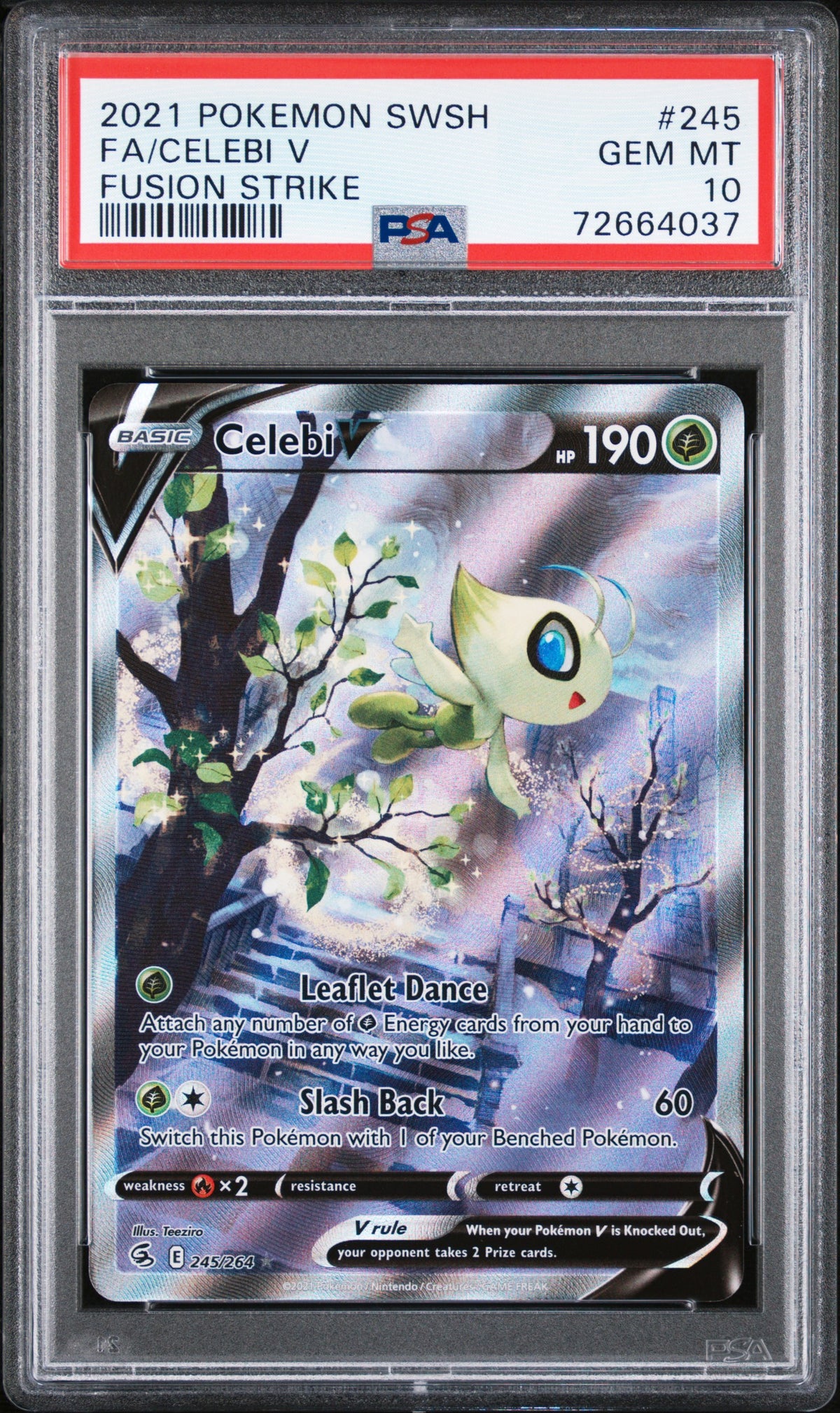 Pokemon - PSA 10 Celebi V 245/264 Fusion Strike