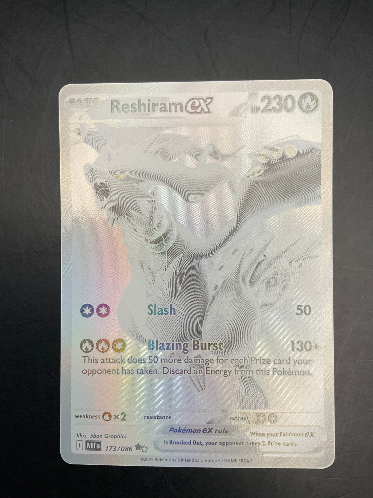 RESHIRAM EX 173/086 WHITE FLARE